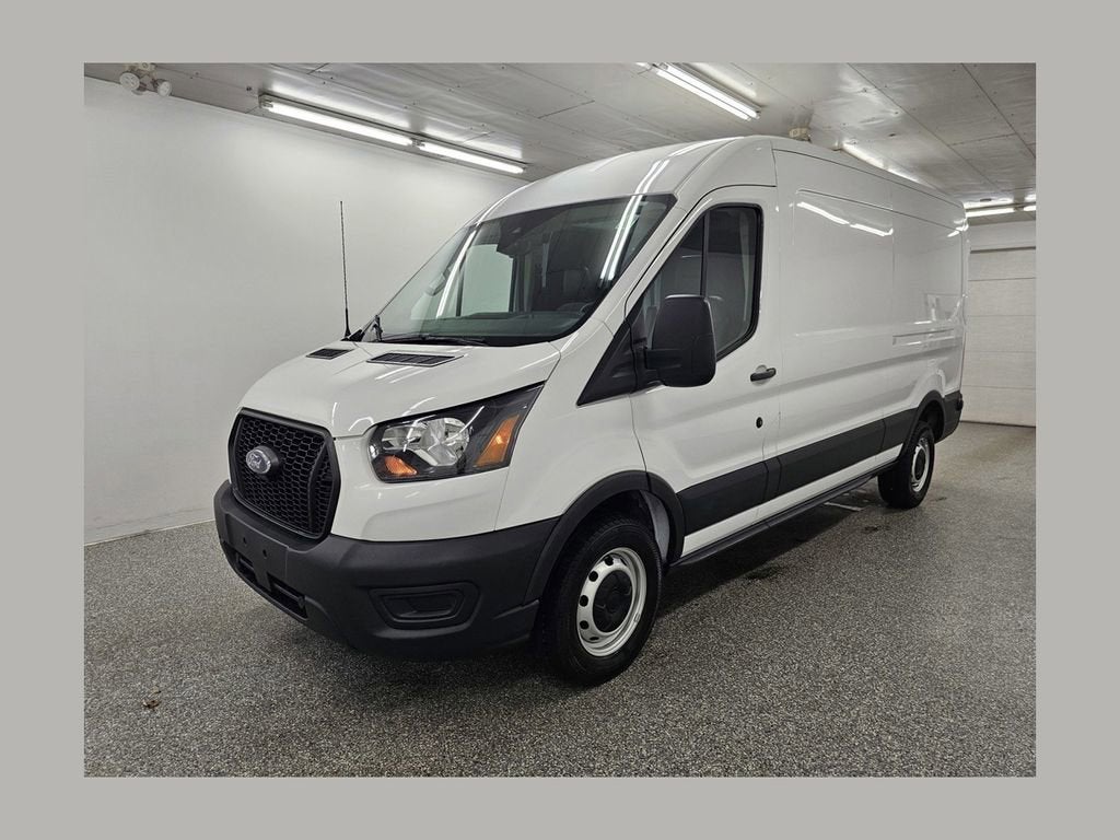 2024 Ford Transit Cargo Van Base in Gray — front three-quarter view
