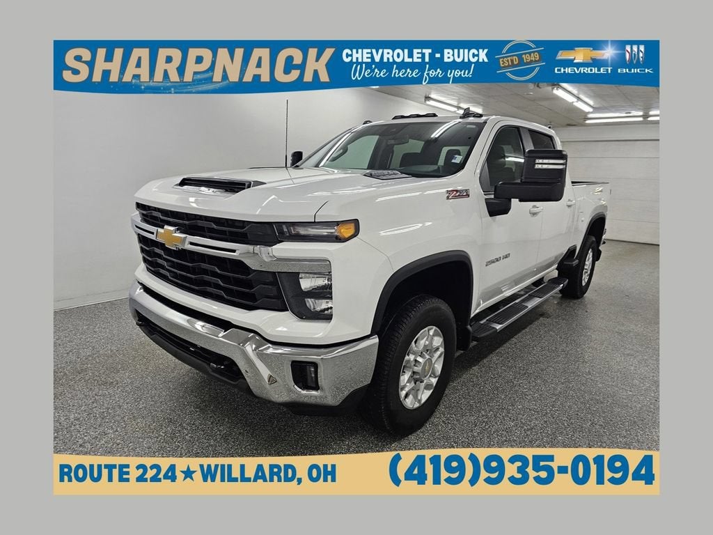 2024 Chevrolet Silverado 2500 HD LT in Summit White — front three-quarter view