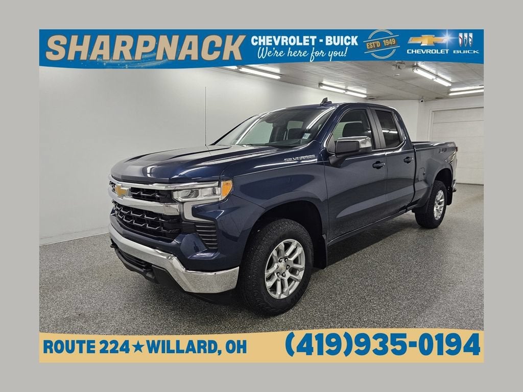 2023 Chevrolet Silverado 1500 LT in Northsky Blue Metallic — front three-quarter view