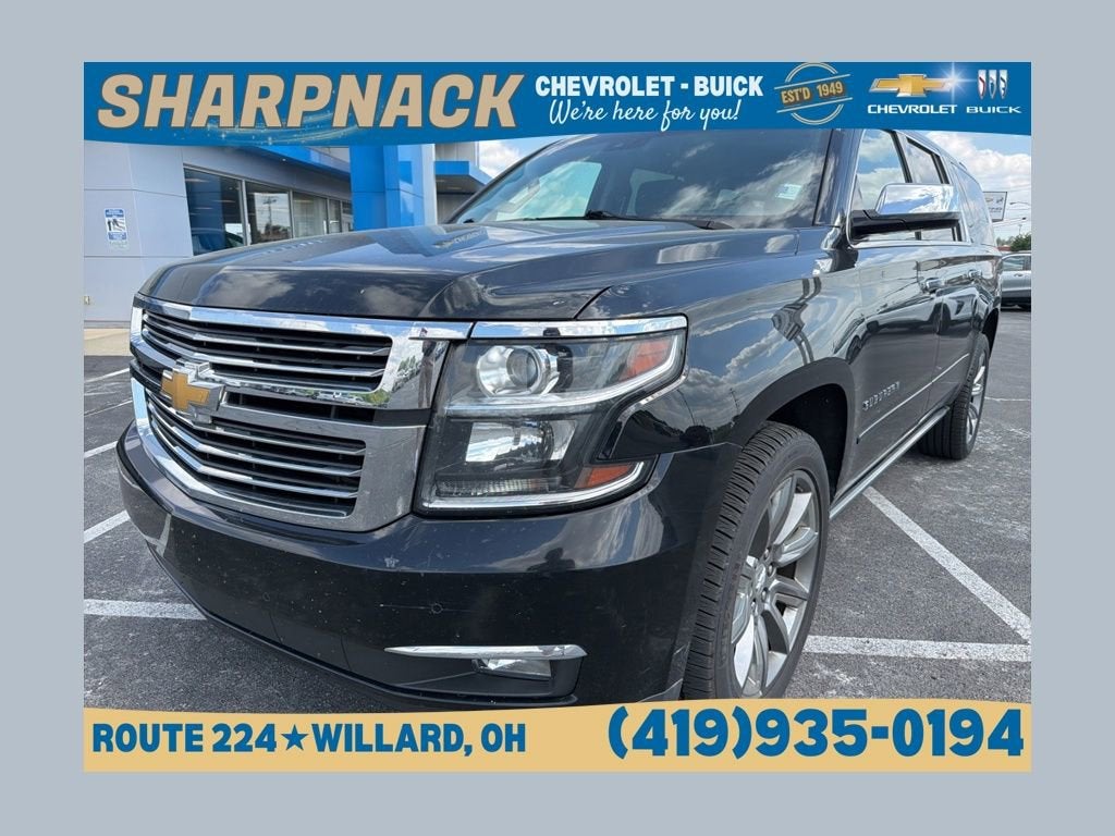 2016 Chevrolet Suburban LTZ in Black — front three-quarter view
