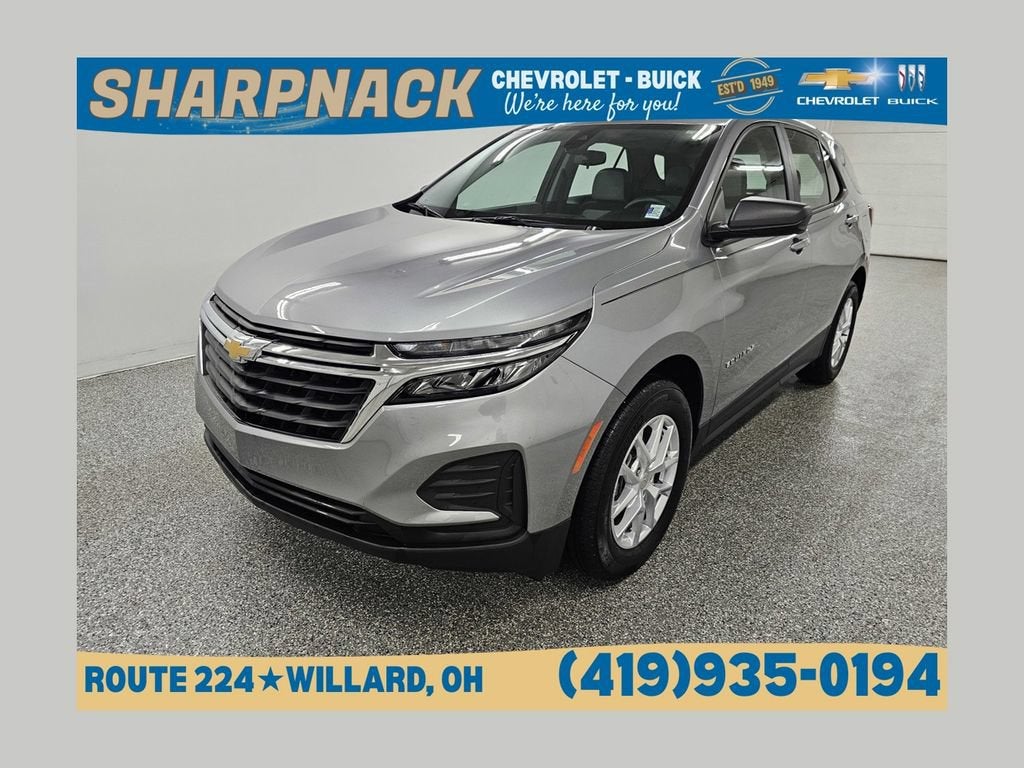 2024 Chevrolet Equinox LS in Sterling Gray Metallic — front three-quarter view