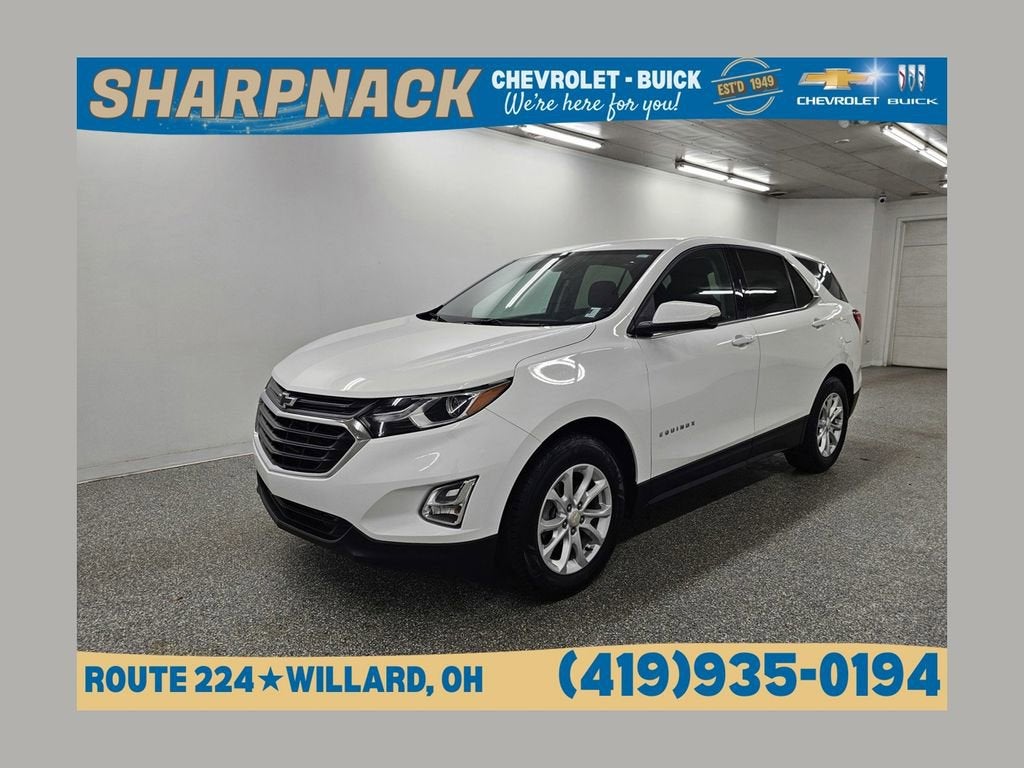 2019 Chevrolet Equinox LT in Summit White — front three-quarter view