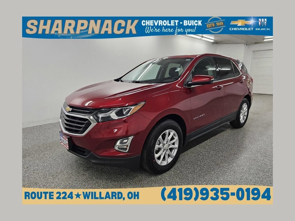 2019 Chevrolet Equinox LT in Cajun Red Tintcoat — front three-quarter view