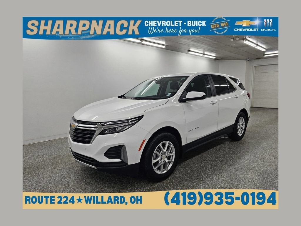 2024 Chevrolet Equinox LT in Summit White — front three-quarter view