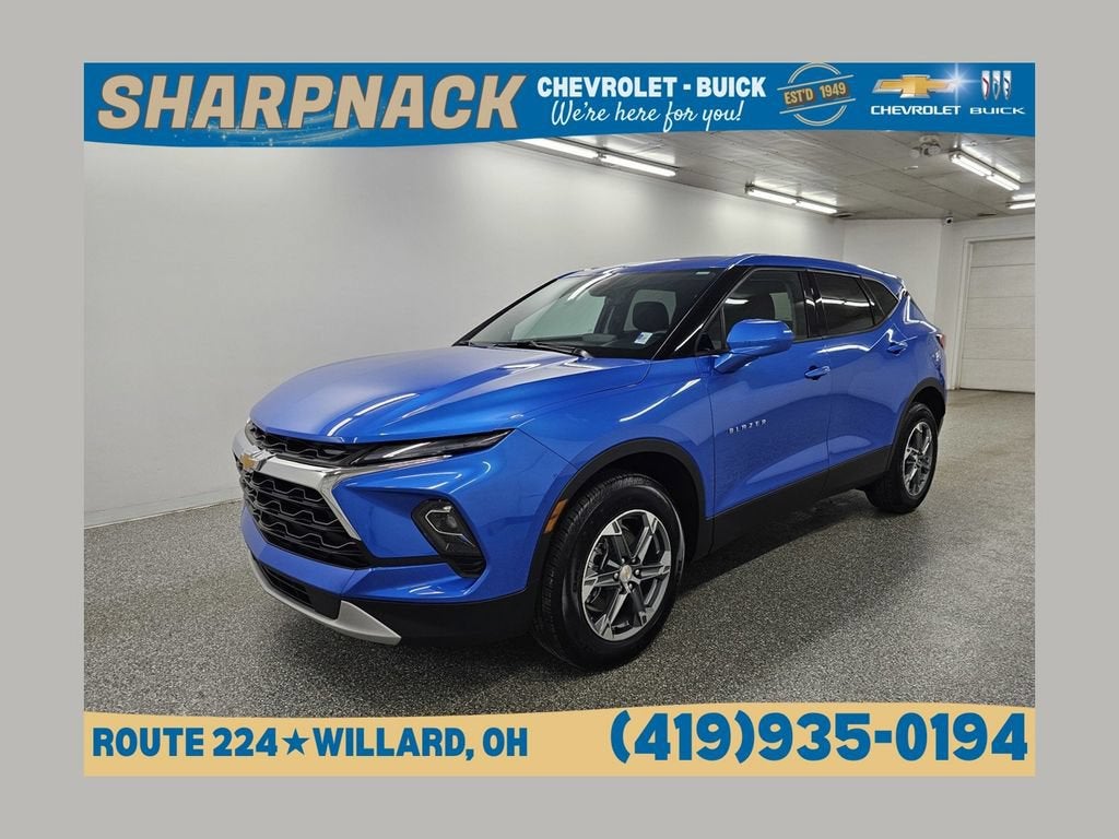 2026 Chevrolet Blazer 2LT in Riptide Blue Metallic — front three-quarter view