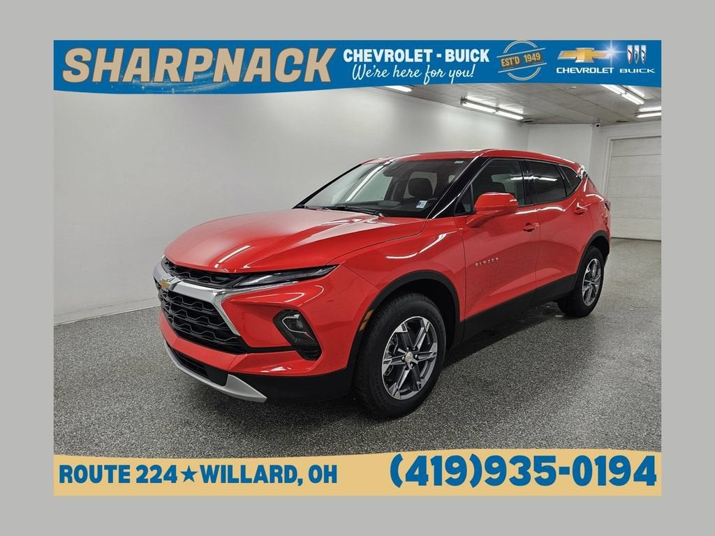 2026 Chevrolet Blazer 2LT in Habanero Orange — front three-quarter view
