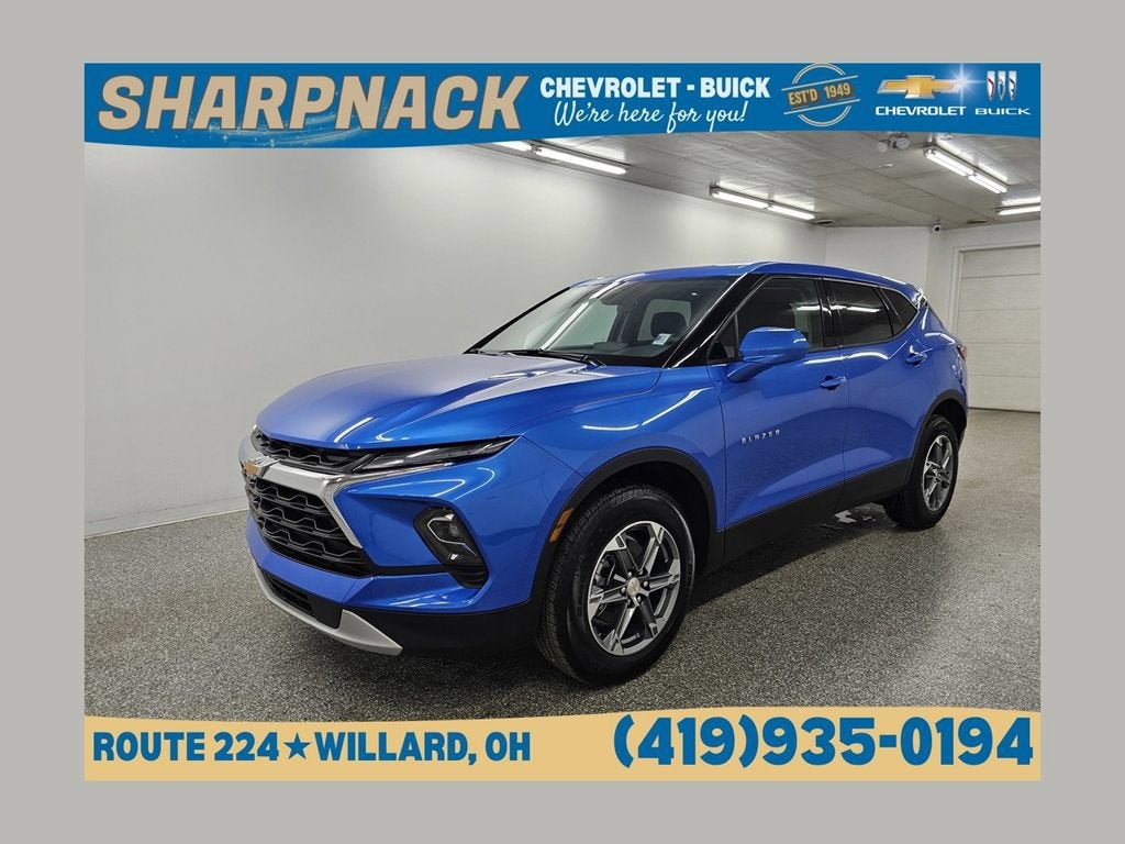 2026 Chevrolet Blazer 2LT in Riptide Blue Metallic — front three-quarter view