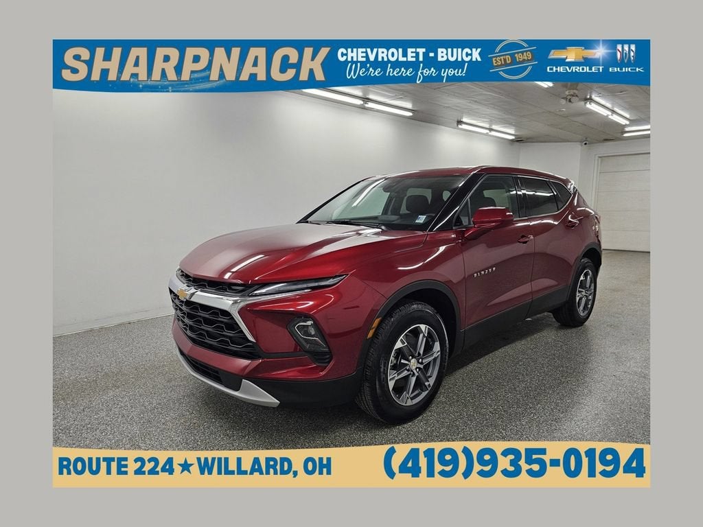 2025 Chevrolet Blazer 2LT in Radiant Red Tintcoat — front three-quarter view