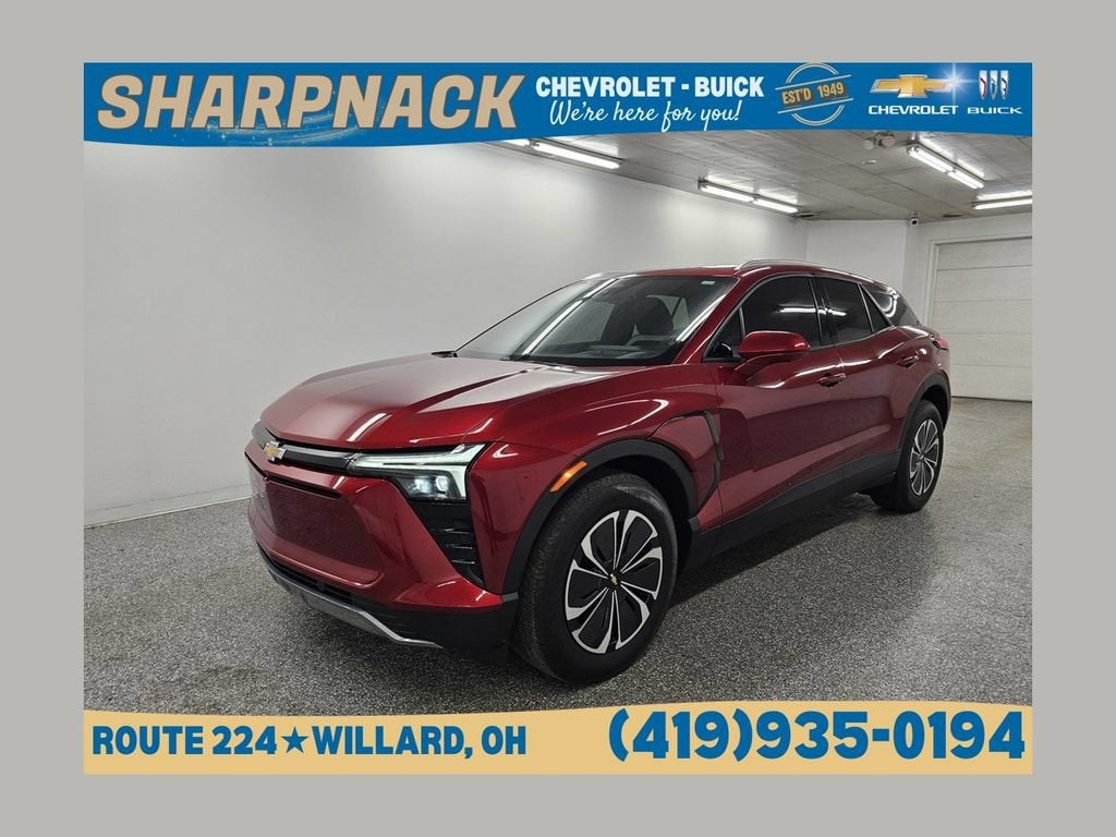 2024 Chevrolet Blazer EV LT in Radiant Red Tintcoat — front three-quarter view