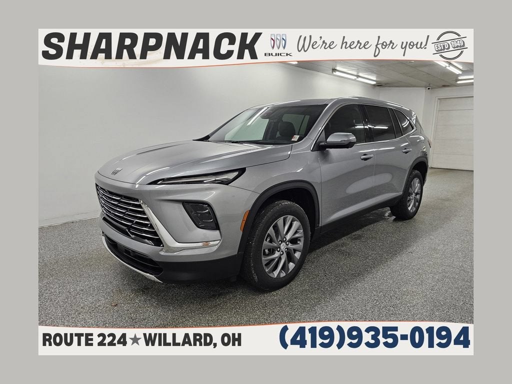 2026 Buick Enclave Preferred in Moonstone Gray Metallic — front three-quarter view