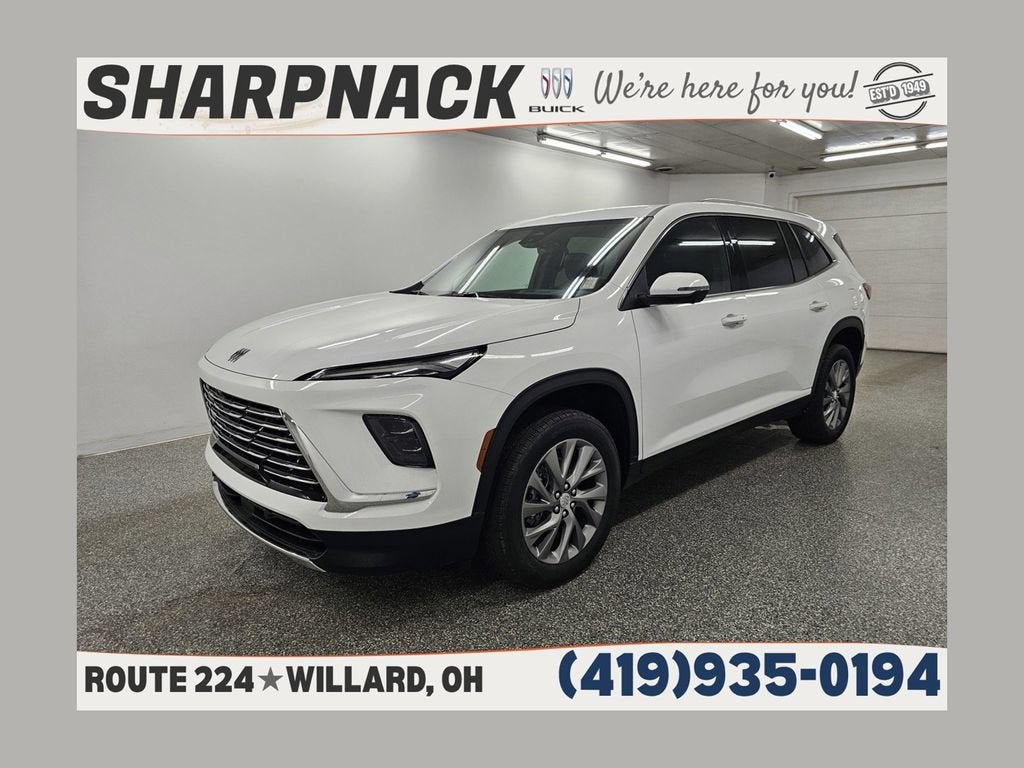 2026 Buick Enclave Preferred in Summit White — front three-quarter view