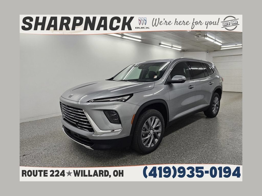 2026 Buick Enclave Preferred in Moonstone Gray Metallic — front three-quarter view