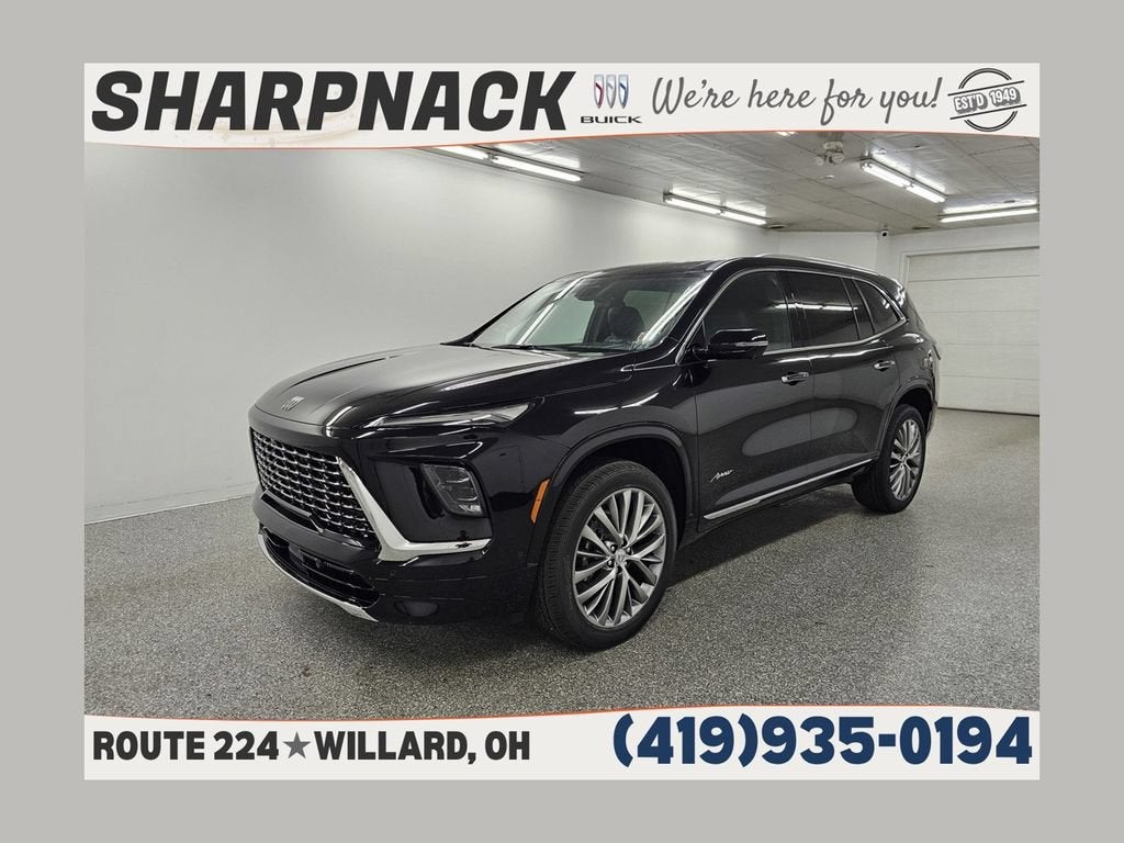 2026 Buick Enclave Avenir in Ebony Twilight Metallic — front three-quarter view