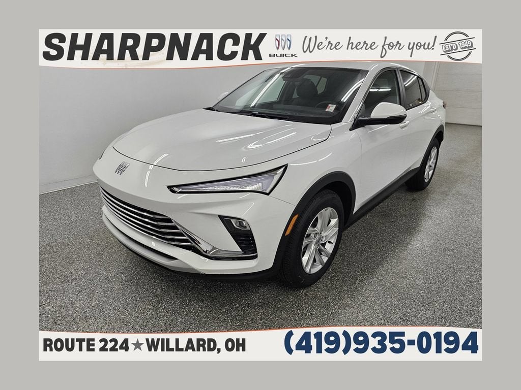 2026 Buick Envista Preferred in Summit White — front three-quarter view