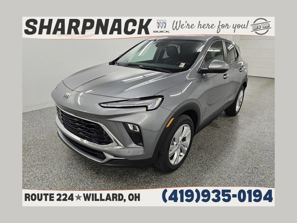 2026 Buick Encore GX Preferred in Moonstone Gray Metallic — front three-quarter view