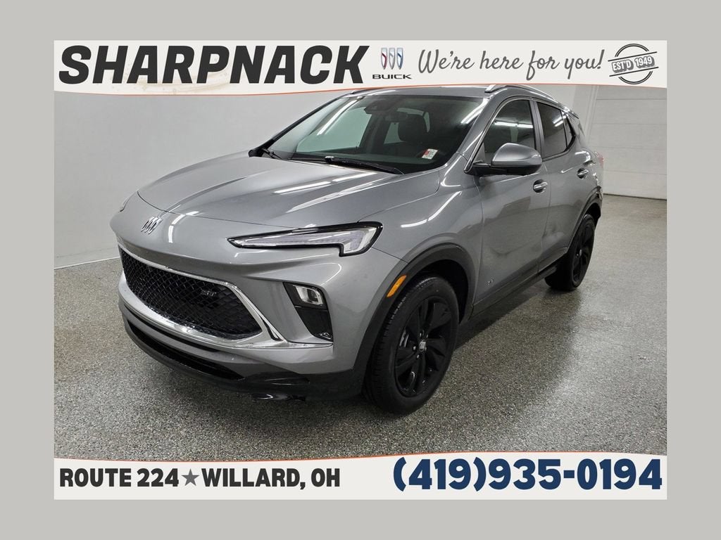 2026 Buick Encore GX Sport Touring in Moonstone Gray Metallic — front three-quarter view