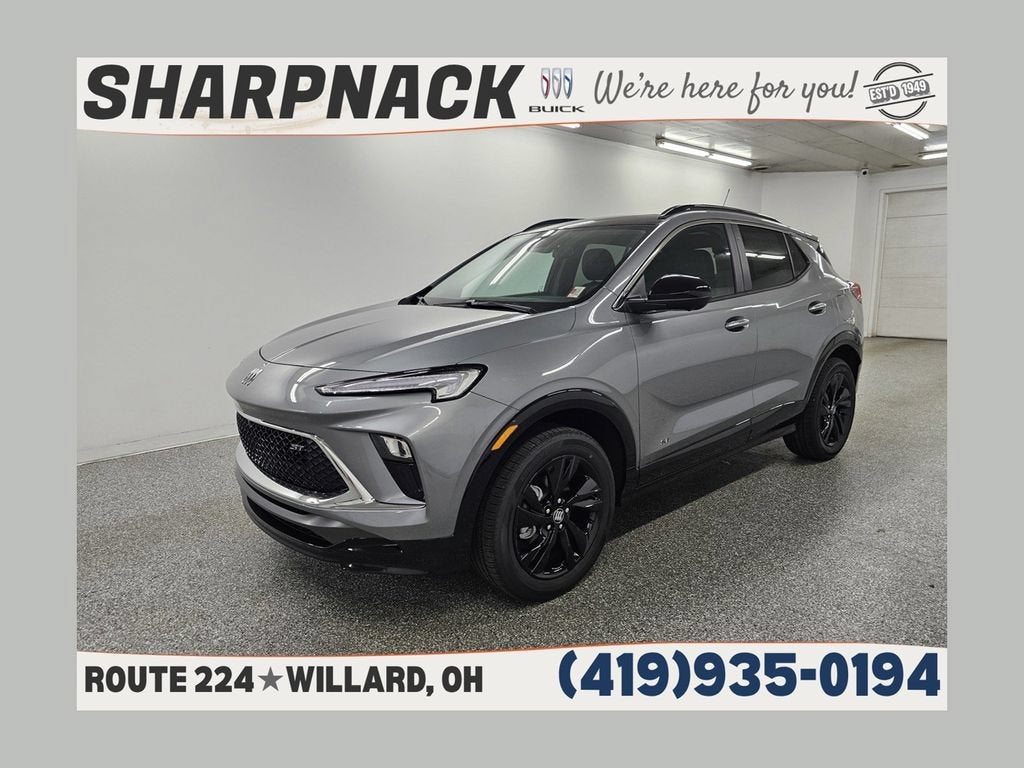 2026 Buick Encore GX Sport Touring in Moonstone Gray Metallic — front three-quarter view