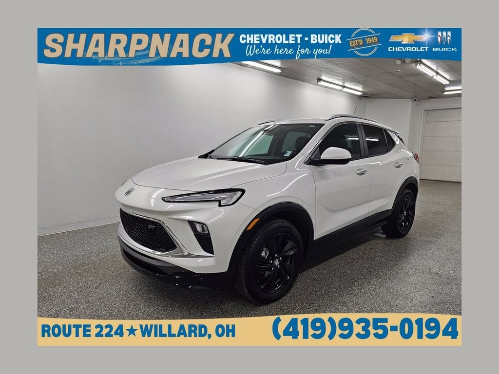 2024 Buick Encore GX Sport Touring in White Frost Tricoat — front three-quarter view