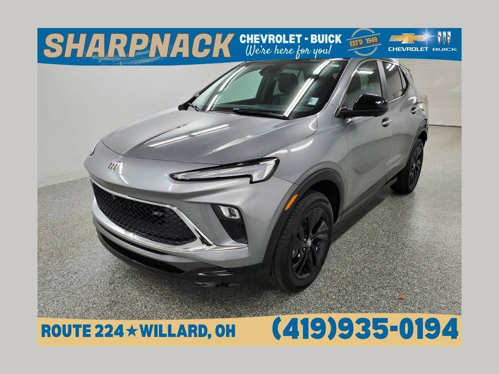 2024 Buick Encore GX Sport Touring in Moonstone Gray Metallic — front three-quarter view