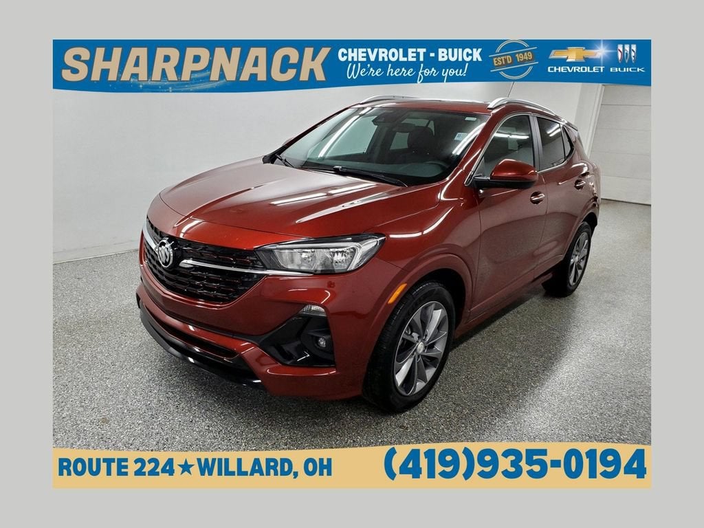 2023 Buick Encore GX Select in Cinnabar Metallic — front three-quarter view
