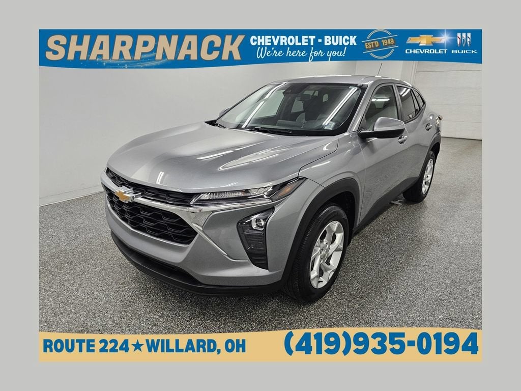 2026 Chevrolet Trax LS in Sterling Gray Metallic — front three-quarter view