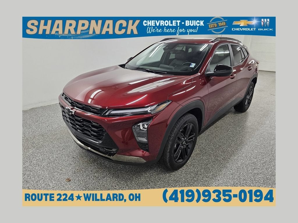 2024 Chevrolet Trax ACTIV in Crimson Metallic — front three-quarter view