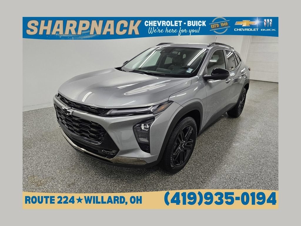 2025 Chevrolet Trax ACTIV in Sterling Gray Metallic — front three-quarter view