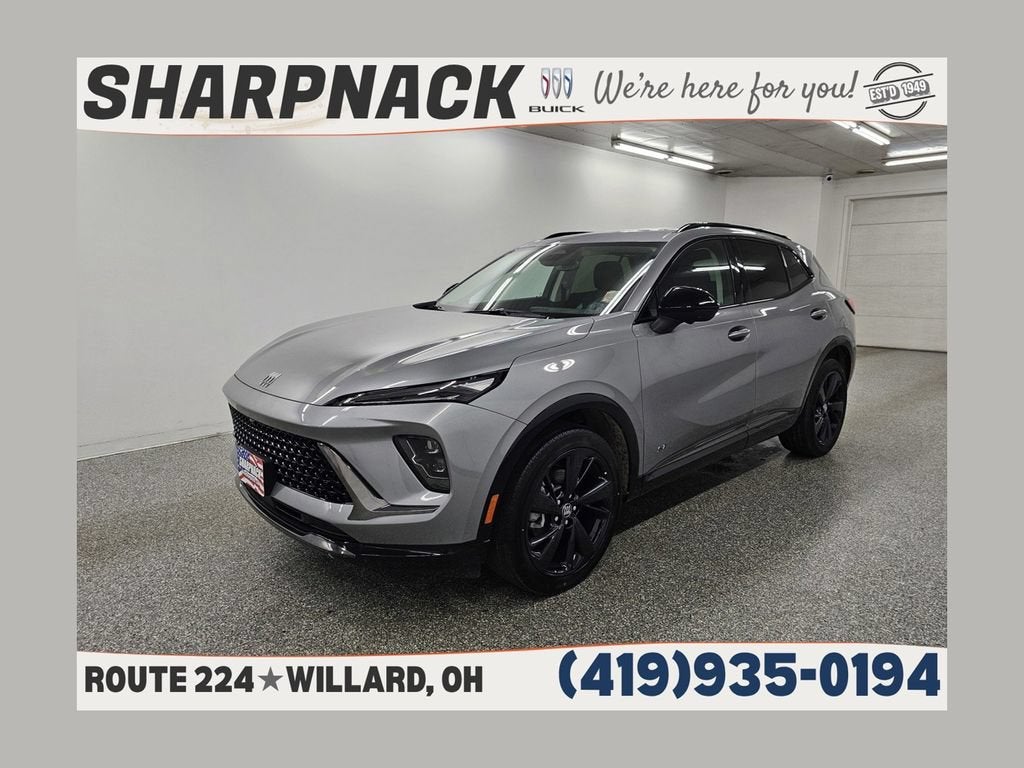 2026 Buick Envision Sport Touring in Moonstone Gray Metallic — front three-quarter view