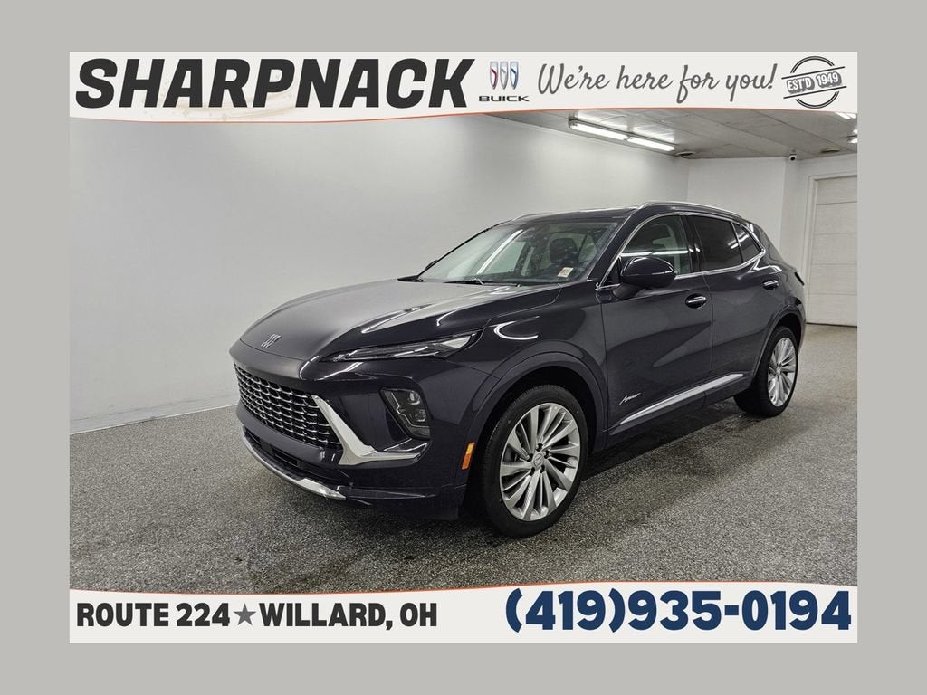 2026 Buick Envision Avenir in Midnight Opal — front three-quarter view