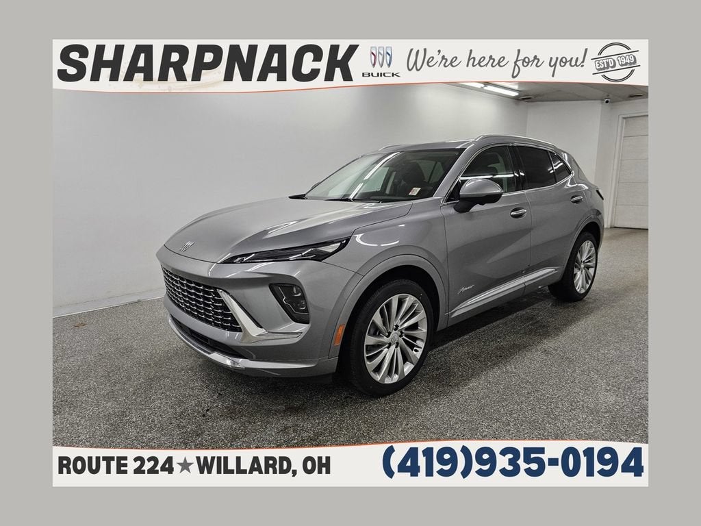 2026 Buick Envision Avenir in Moonstone Gray Metallic — front three-quarter view