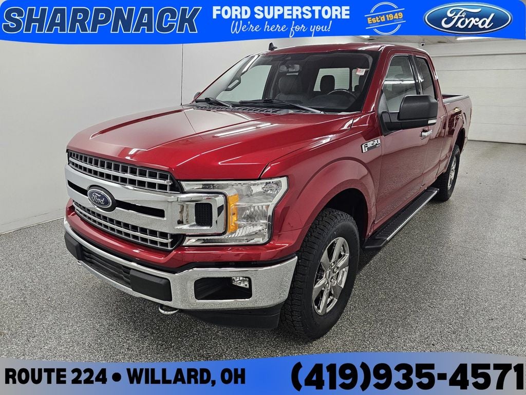 2020 Ford F-150 XLT in Red Metallic — front three-quarter view