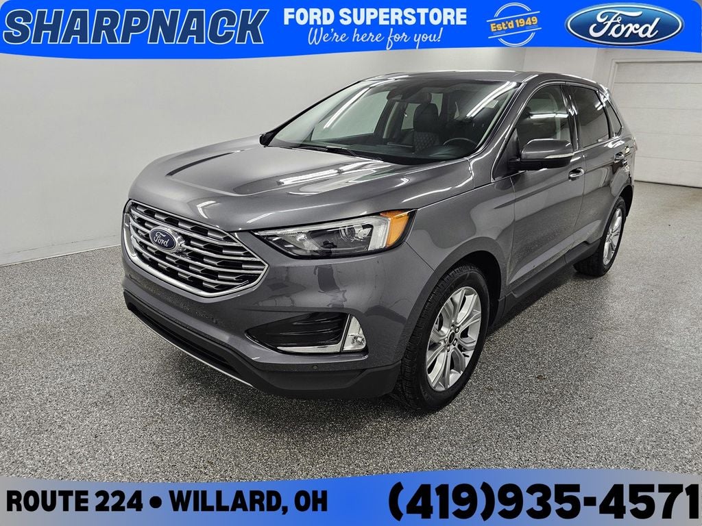 2024 Ford Edge Titanium in Carbonized Gray Metallic — front three-quarter view