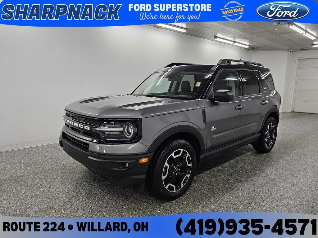 2023 Ford Bronco Sport Outer Banks in Carbonized Gray Metallic — front three-quarter view