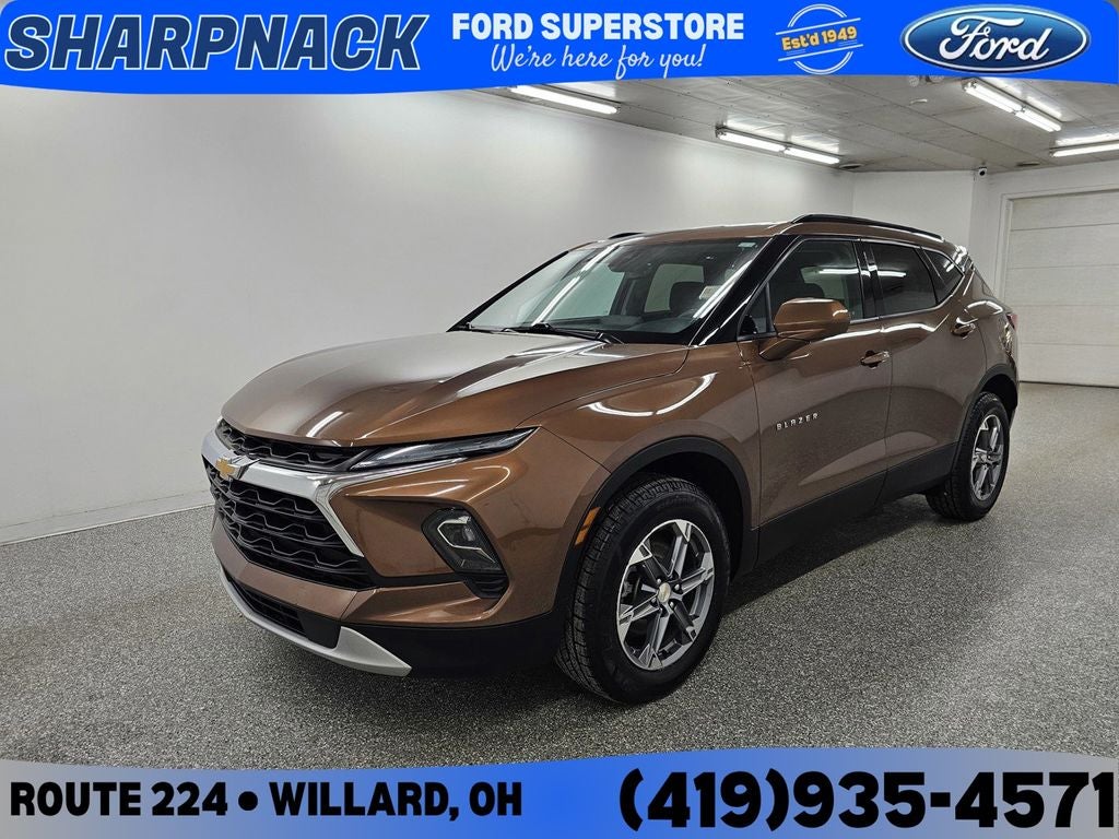 2023 Chevrolet Blazer LT in Copper Bronze Metallic — front three-quarter view