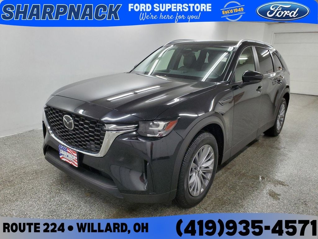 2024 Mazda Mazda CX-90 3.3 Turbo Select in Jet Black Mica — front three-quarter view